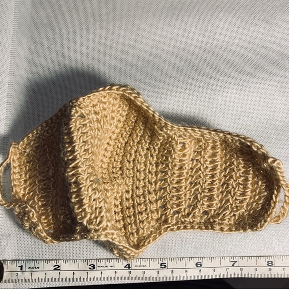 🆕Handmade/Homemade Tan/Cream Crotchet Face Mask - Picture 13 of 16